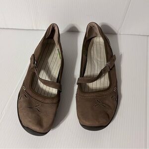 Ahnu Crissy #F8013K brown leather Mary Jane shoe women size 10.5